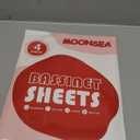 Bassinet Sheets Set 4 Pack for Baby Boy or Girl, Universal Fit for Oval, Hourglass and Rectangular Mattress, Grey (32"X17")