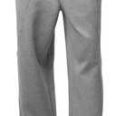 Fioboc Men's Baggy Sweatpants Wide Leg Pants Drawstring Elastic Waist Curved Design Casual Pants with Pockets, XL