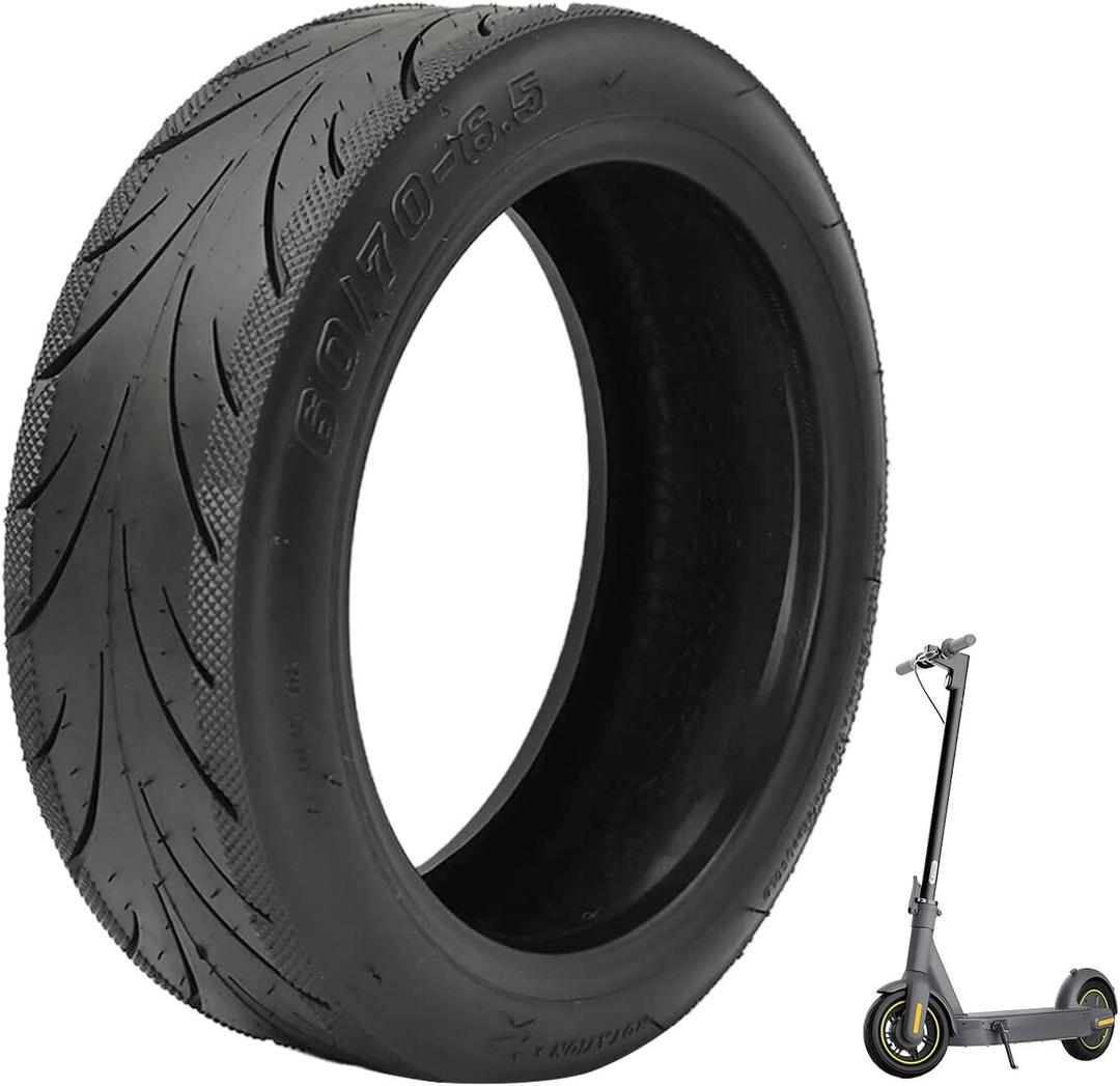 60/70-6.5 Sscooter Tire Tubeless Tires Compatible for Segway Ninebot Max G30/G30E/G30LP Electric Scooter Wheels Tire Replacement Rubber Tires 60/70-6.5 Anti-Slip Vacuum Tire