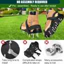 Miuwauer Lawn Aerator Shoes (Classic Version (Durable PP Sole), Black-Black)