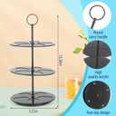 Pod Holder for Ninja Thirsti Pods, 360 Rotating15-Flavor Storage Holder for Ninja Thirsty Drink System Pod Organizer for Ninja Thirsty Flavor Pods,Water Flavoring Black