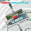 12-Inch All-Purpose Shower Squeegee for Shower Doors, Tile Shower Walls, Bathroom, Window, Glass and Car Windshield, Mirrors and Kitchen-Stainless Steel, Silver