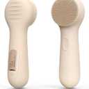 Silicone Face Scrubber, NågraCoola CLIE 2.0 Facial Cleansing Brush, Rechargeable, Waterproof Face Scrub Brush for Cleansing, Exfoliating, Massaging, Electric Facial Exfoliator for Women and Men  Oat