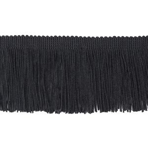 BEL AVENIR Lace Chainette Fringe Trim Polyester Tassel Trim with Hand Knitting for Home Accessories DIY Decoration (Black, 5 Yard x 3.9 Inches)