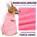 3 Pack Dog Sweaters for Small Dogs Girl Boy Winter Fleece Clothes Warm Soft Dog Sweatshirt Outfit for Dogs Cats Pet Apparel, Pink+Rose+Purple, L