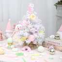 RoseCraft Christmas Ball Ornaments Set, 45 Pack Macaroon Colorful Pastel Candy Shatterproof Christmas Tree Hanging Candyland Decorations, for Home Holiday Xmas Party Decor