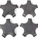 MUGE RACING 4 Pcs Wheel Cap Kit, ABS Plastic Accessories for Tesla Model 3 Hubcaps (Carbon Fiber Pattern)