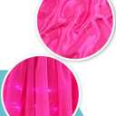 Girls Light-Up 80s Costume Set for Kids - Christmas Dress-Up, Holiday Party Decades Day Rock Star Outfit (Large, Pink)