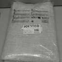 Joydeco 100% Blackout Linen Curtains 90 Inches Long 2 Panels, Thermal Insulated Burlap Curtain & Drapes, Grommet Room Darkening Textured Curtains for Bedroom Living Room (52x90 inch,Greyish White)