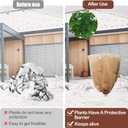 Large Burlap Sack 71x43 Inch Burlap Bags Plant Covers with Drawstring, Reusable Burlap Wrap for Outdoor Plants Garden Trees Shrubs Bushes Cover