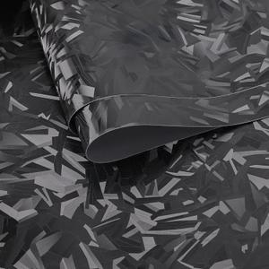 Lypumso PET Forged Carbon Fiber Vinyl Wrap, Glossy Car Vinyl Film for Automotive with Air Release Technology for Vehicle Decal DIY Interior Exterior Decoration (3D Black Forged, 1ft x 5ft)