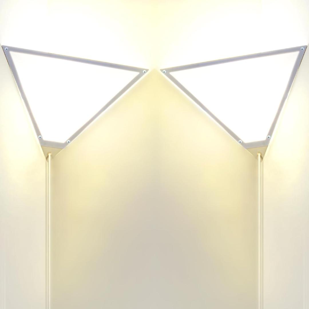 2 Pack Corner Light, Modern Corner Ceiling Light for Living Room, Bedroom, Office - White