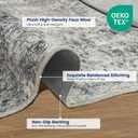 5x7 Area Rugs, Modern Abstract Rug with Anti Slip Backing, Stain Resistant Washable Rugs for Living Room, Non-Shedding Machine Washable Area Rug, Yellow/Grey, 5'x7'