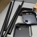 Bath Bliss 4 Tier Aluminum Tension Corner Shower Organizer Caddy in Matte Black