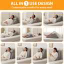 Ruqmuis 3PCS Wedge Pillow Set for After Surgery, Adjustable 9&12 Inch Bed Wedge Pillow for Sleeping, Incline Pillow Wedge for Headboard, Post Surgery, Acid Reflux, Neck&Back Support, Grey