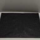 ZJWZLG Bar Mat - Premium 18"X12" Rubber Bar Mats for Countertop, Non-slip Dish Drying Pad & Bartender Mat with for Fast Drying, Ideal Bar Tools for Home Bar, Cocktail Set, And Kitchen Use(Black)