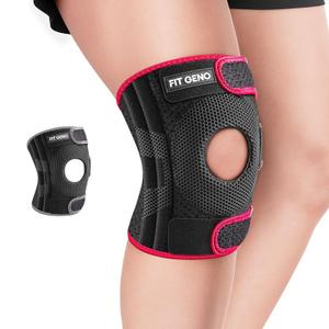 Fit Geno KneeXpert Knee Brace with Side Stabilizers & Patella Gel Pad - Adjustable Compression Support for Pain Relief, Meniscus, ACL, Arthritis, Running 