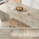 VEELIKE Large Slate Beige Marble Contact Paper for Countertops Waterproof Peel and Stick Countertops 32''x354'' Thick Countertop Contact Paper Marble Wallpaper Self Adhesive Laminate Countertop Sheets