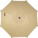 Abba Patio 9FT Lyon Outdoor Patio Umbrella Cover Replacement, 9 Sturdy Ribs UV Protection Waterproof for Garden Deck Backyard Pool,Only Umbrella Replacement Canopy,Tan