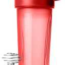 Mr. Pen- Shaker Bottle for Protein Mixes, 28 oz, Red With Twist Cap and Wire Whisk Ball, Mixer Cup for Shakes