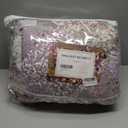 Brilliant Sunshine Lilac and Beige Rose Patchwork, 3-Piece Quilt Set with 2 Shams, Reversible Bedspread, Soft Lightweight Coverlet, All-Season, Full/Queen, Lilac