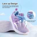 nerteo Girls Shoes Slip on Boys Kids Sneakers Lightweight Tennis Running Walking Gym Fashion Shoes for Little Kid/Big Kid (Purple, XS)
