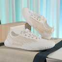 ITLXJR Water Shoes for Men and Women, Barefoot Aqua Socks, Wide Fit Beach Swimming Pool Shoes, Anti-Slip Outdoor Walking Hiking Kayaking Diving Surfing (Beige, Adult, Men, 8.5, Numeric, US Footwear Size System, Medium)