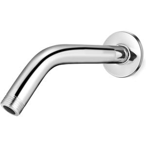 Shower Arm with Flange, 6 Inch Chrome Angle Extension Pipe, Adjustable Wall Mount Replacement for Fixed/Handheld Shower heads
