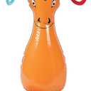 Fun Express Inflatable Bull Ring Toss - Improve Aim with 6 Inflatable Rings and Steer Horns - Easy Setup Western Cowboy Ring Toss Game for Kids Parties