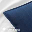 MIULEE Pack of 2 Navy Blue Decorative Pillow Covers 20x20 Inch Soft Chenille Luxurious Couch Throw Pillows Farmhouse Cushion Covers with Elegant Design for Sofa Bedroom Living Room Home Decor