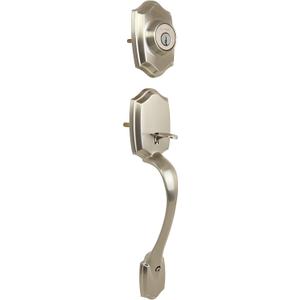 Kwikset 687BW LIP 15 RCAL RCS 96870-094 Belleview Single Cylinder Exterior Only Handle Set, Satin Nickel