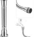 Faucet Extender Garden Hose Adapter Hose Protector, Flexible Kitchen Sink Faucet Adapter to Garden Hose for Male 3/4 Inch & 55/64 Inch to 3/4 Inch GHT