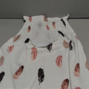 NILOINE Women Pleated Ruffled Backless Tube Tops Sleeveless Smocked Bandeau Tank Summer Floral Print Strapless Shirts XXL