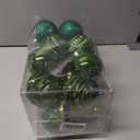 XmasExp 16ct Christmas Ball Ornaments Shatterproof Christmas Ornaments Set Decorations for Xmas Tree Balls 80mm/3.15" (Dark Green)