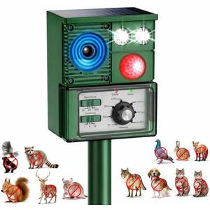 Solar Ultrasonic Animal Repellent, Deer Repellent Devices Cat