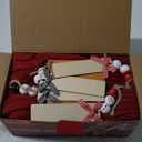 Minetom Christmas Stockings, Personalized Christmas Hanging Stockings with Name Tags, 18 Inches Large Size Knitted Stockings for Mantels Christmas Tree Family Holiday Decor, 4 Pack, Red