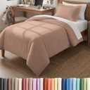 Duvet Cover Twin/Twin XL Size Set - Extra Soft Twin/Twin XL Duvet Cover 68" x 90" with 1 Pillow Sham - Hotel Luxury, Easy Care, Fade Free w/ Zipper Closures & Ties - Comfy, Cozy & Breathable (Mauve) (39 - Mauve (No Comforter))
