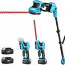Seesii 20V Cordless Pole Hedge Trimmer & Grass Shears 4-in-1, 9-Ft Reach