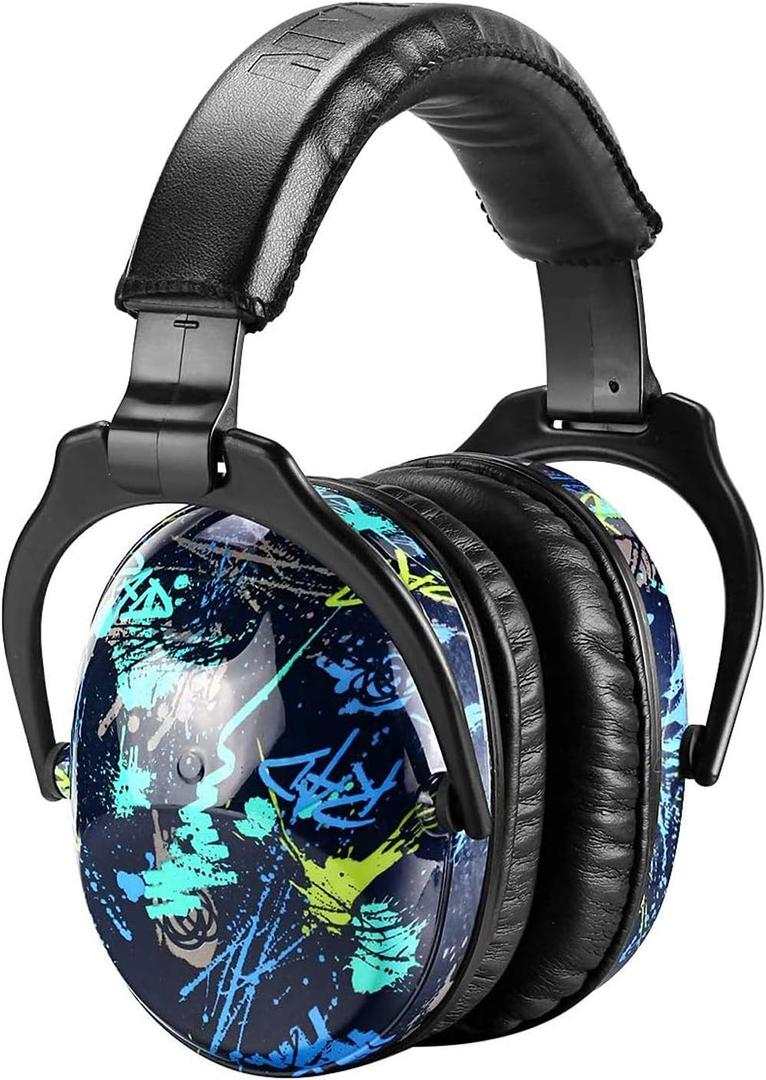 ZOHAN EM030 Kids Ear Protection, Noise Cancelling Headphones Ear Muffs for Autism Sensory, Safety Noise Reduction Hearing Protection for Monster Truck/Concerts/Fireworks/Air Shows (Rap)