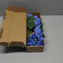 5pcs Hydrangea Artificial Flowers Real Touch 20 inch Lifelike Hydrangea Flower for Home Wedding Office Party Living Room Decoration (Royal Blue)