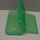 1 Pack Double Layer Hard Pencil Cases, Plastic Translucent Pencil Box with Snap-Tight Lid for Pens, Pencils, School, Stylish Office Supplies Storage Organizer Box,Medium-sized(Green)