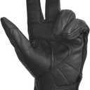 sibewora Motorcycle Gloves for Men Motocycle Gloves Touchscreen Full Finger Leather Gloves Riding Driving Biker Glove Black (XXL)