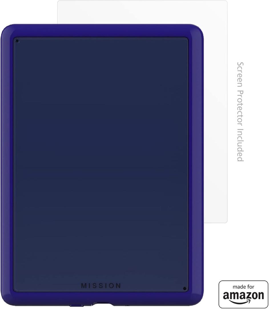 Made for Amazon, Clear Case in Blue with Screen Protector for Kindle Paperwhite & Kindle Paperwhite Signature Edition.