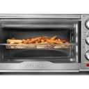 Gourmia GTF7350 6-in-1 Multi-function, Stainless Steel Air Fryer Oven - 0.7 Cu. Ft. with 6 Cooking Functions - Fry Basket, Oven Rack, Baking Pan & Crumb Tray