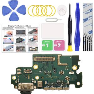 for Galaxy A53 5G USB Charging Board Port Replacement, SM-A536U SM-A536U1 Type C Dock Board Connector for Samsung A53 5G with Tools & Instruction