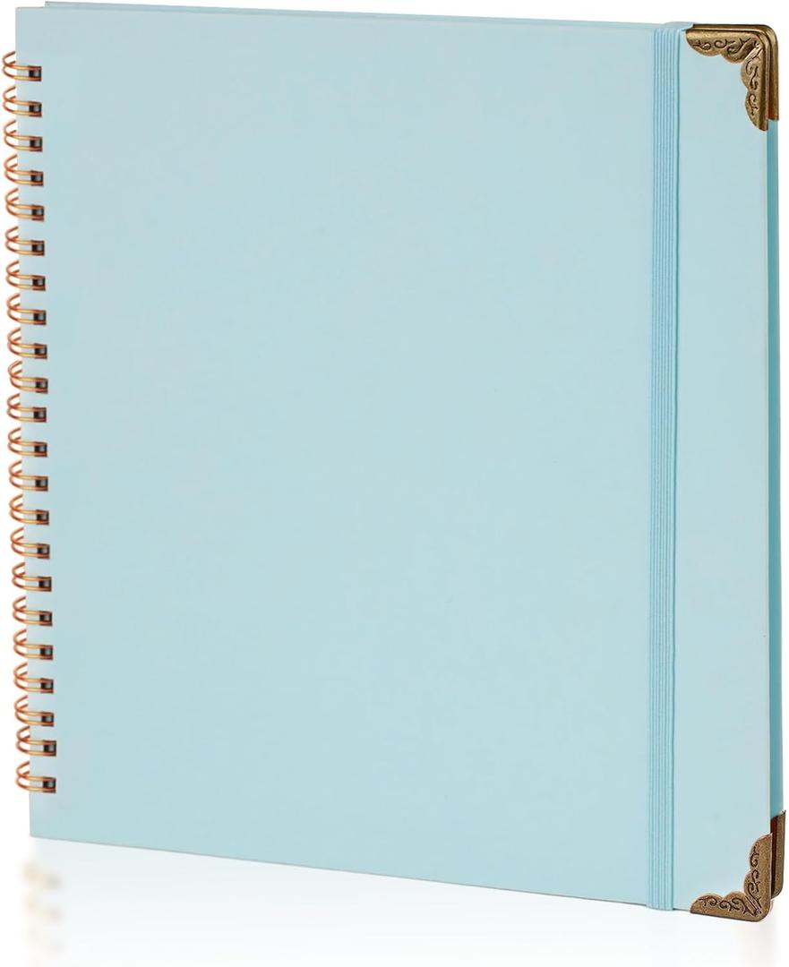 Joyberg Scrapbook 80 Pages, Scrapbooking Supplies 8 x 8 In, Scrapbook Album Suitable for Album Memory Book Wedding, Anniversary Family, DIY Craft Projects (Blue)