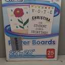 Chell Large Size 22" x 28" White Poster Board Heavyweight, for School Craft Project, 85 lb. Cover Weight, 25 Count