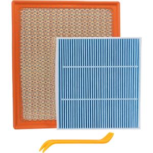 Engine Air Filter&Cabin Air Filter Combo Pack-Compatible with Toyota Tundra 2014-2021 4.6L/5.7L,Sequoia V8-5.7L 2014-2022-CF10285&CA11895