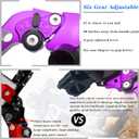 Universal Motorcycle 7/8" 22mm Handlebar Brake Master Cylinder Clutch Lever CNC Left & Right Set Compatible with Honda Kawasaki Suzuki Yamaha Piston Diameter 12.7mm (Purple)