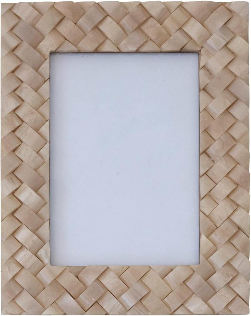 Woven Resin Photo Frame, Ivory